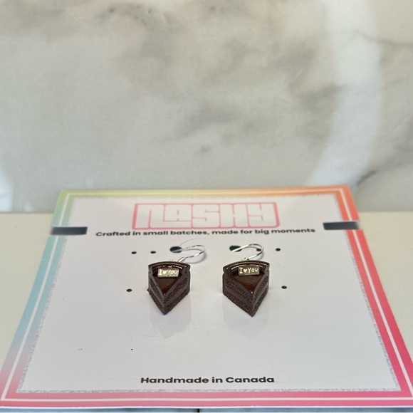 Chocolate Cake Slices(Mini) - Handmade Earrings - Picture 7 of 7